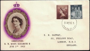 NIUE, QEII 1953 CORONATION, ILLUSTRATED FIRST DAY COVER. - Picture 1 of 1