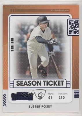 2021 Panini Contenders Blue Ticket Buster Posey #34 - Image 1 of 2