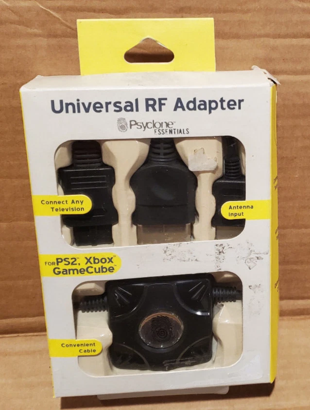 Vintage Universal RF Adapter PS2 Xbox GameCube Psyclone Essentials  KT10261 - Image 1 of 1