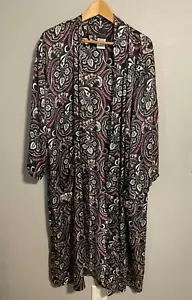 Vintage John L. Blair Women Kimono Robe One Size Paisley Silk Satin Romantic 90s - Picture 1 of 6