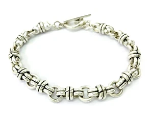 Medium Length 925 Sterling Silver Chain Bracelet. 23 grams, 18.5 cm, 7.3" - Picture 1 of 12