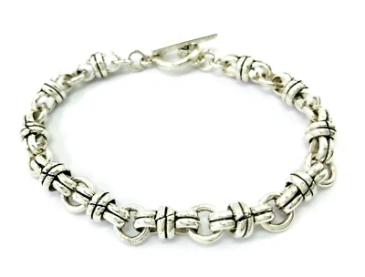 Medium Length 925 Sterling Silver Chain Bracelet. 23 grams, 18.5 cm, 7.3" - Image 1 of 4