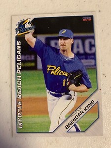 Brendan King 2019 Myrtle Beach Pelicans Team Card