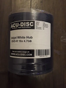 Acu-Disc Full Face Printable 16x DVD-R 4.7GB - 100 Discs - Photo 1/1