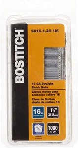 Finish Nails, Bright, 1-1/4-Inch, 16GA, 1000-Pack (SB16-1.25-1M) - Picture 1 of 5
