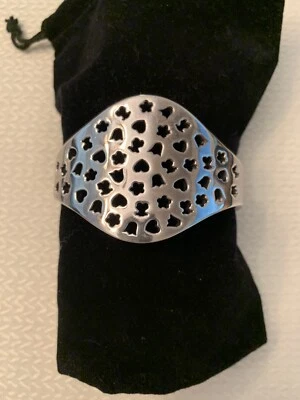 TOUS Sterling Silver Wide Cuff Bracelet Motif ~ Matching Ring Listed Separately - Image 1 of 4
