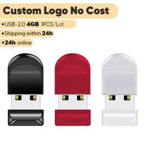 4GB Custom Logo USB 2.0 Flash Drive Real Capacity Mini Portable Thumb Drive - Afbeelding 1 van 18