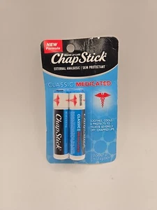 ChapStick Classic Medicated Lip Balm Tube, 0.15 oz Each Tube, 2 ct. New “PFIZER” - Picture 1 of 2