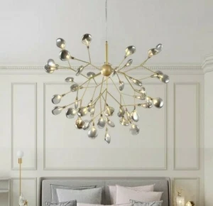 LUXUS ITALIENISCHER MODERNER LED BAUMZWEIG GOLD SCHWARZ LICHT KLEUCHTER ANHÄNGER 2022 - Bild 1 von 4