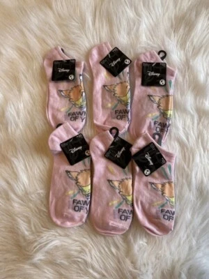 Lote de 6 calcetines Disney Bambi para mujer talla 9-11 No Show Foto 1 de 4
