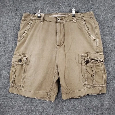 American Eagle Cargo Shorts Men 36 Khaki Classic Length Flat Front Twill Utility - Image 1 of 4
