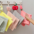 40x40cm Fruit Pattern Hand Towel Hanging Cartoon Coral Fleece Kitchen Rag Cloth