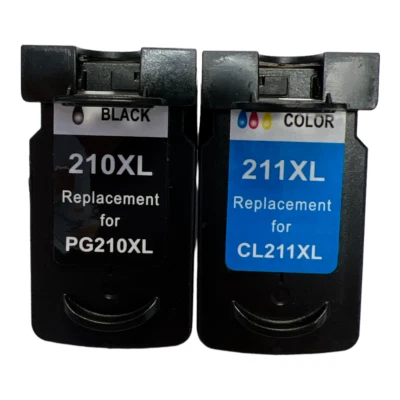 2PK PG-210XL CL-211XL Black Color Ink Cartridge for Canon PIXMA MP 480 490 495 - Imagem 1 de 4