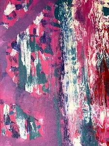 Abstract Original Art One of a Kind Work Caroline Grace Studio 5x7x1 - B2024LiB - Picture 1 of 4