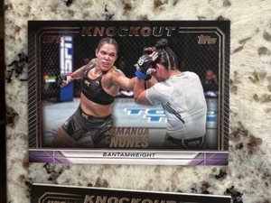 2024 TOPPS UFC KNOCKOUT BASE CARD BANTAMWEIGHT AMANDA NUNES #24 - Picture 1 of 1
