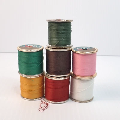 Vintage J&P Coats Dual Duty Plus Thread X 7 Spools Cotton Covered Polyester - Image 1 of 4