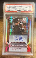 POP 3 - 2013 Panini Elite Extra Aspirations Auto #122 Aaron Judge /100 PSA 10