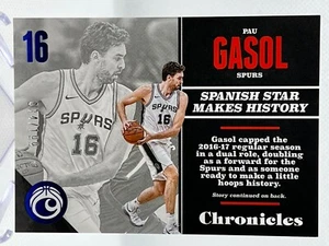 PAU GASOL 2017-18 Panini Chronicles #1 BLUE Parallel /199 - Picture 1 of 2