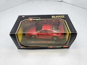 Vintage Burago 1:24 Scale Die Cast Red Bijoux Ferrari F40 1987 - Picture 1 of 5