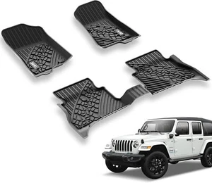 Alfombrillas 3W para Jeep Wrangler 4XE 2021-2025 para todo tipo de clima TPE revestimiento aptas para 4 puertas - Imagen 1 de 25