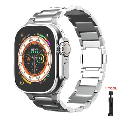 Pulseira de titânio 42/46/45/49 mm para Apple Watch Ultra2/1 Series 10 9 8 7 6 5 4 - Imagem 1 de 4