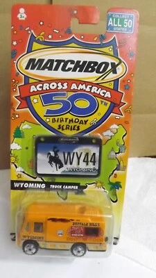 2001 Matchbox Across America Wyoming Truck Camper "Buffalo Bills Traveling Show" - Image 1 of 2