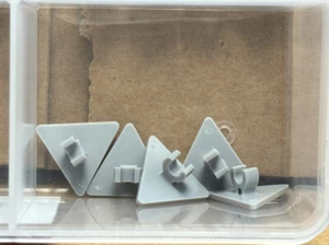 LEGO Parts - Light Bluish Gray Road Sign 2 x 2 Triangle - No 65676 - QTY 5 - Picture 1 of 1
