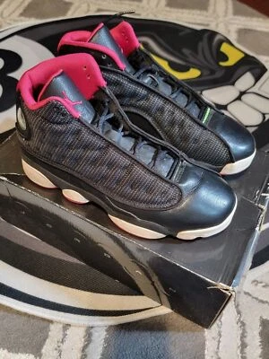 Nike Air Jordan 13 Niñas Negro Volt Blanco Cereza 2010 Foto 1 de 4