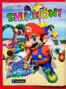 2002 SUPER MARIO SUNSHINE Nintendo Video Game = Authentic Promo Art Print AD  - Picture 1 of 1