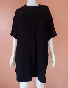 MARIMEKKO BUTTON FRONT "MARRAKECH" TUNIC DRESS BLACK  SIZE 40 - Picture 1 of 7