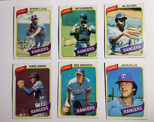 1980 Topps Texas Rangers x14 Card Team Lot Jenkins, Lyle, Oliver, Sundberg