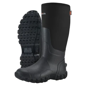 HISEA Men Mid-Calf Rain Boots Waterproof Insulated Hunting Chore Mud Work Boots - Picture 1 of 69