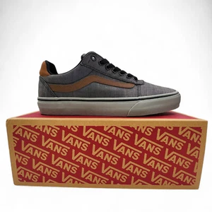 Vans Ward Deluxe Shoes Mens 8 Textile Black/Grey Comfort Sneakers NEW w/ Box - Picture 1 of 14