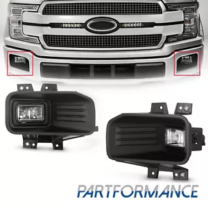For 2018-2020 Ford F-150 2Pc Left Right Side Halogen Fog Light Driving Lamp - Picture 1 of 14