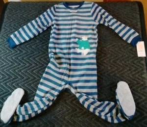 Baby Carter's Footie Pajamas Boys 4T Just One You One Piece Polar Bear New NWT - Picture 1 of 12