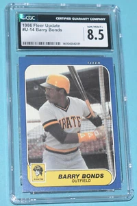 1986 Fleer Update #U-14 Barry Bonds Rookie RC HOF Centered - CGC 8.5 NM/Mint+ - Picture 1 of 2