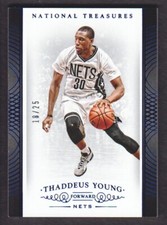 2014-15 National Treasures Basketball Blue #89 Thaddeus Young 18/25