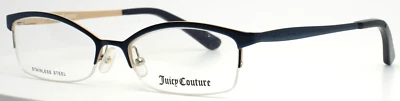 JUICY COUTURE JU129 0DL9 Navy Womens Semi Cat Eye Eyeglasses 51-17-135 B:27 - Image 1 of 4
