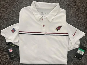 Nike men's $75 Arizona Cardinals NFL Football on field polo shirt white size XL - Picture 1 of 5