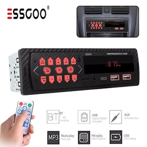 Single DIN Bluetooth Car Stereo - MP3/USB/SD/FM Radio with AUX Input &Hands-Free - Picture 1 of 13