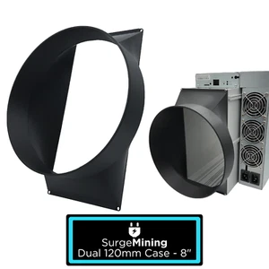 Dual 120mm Case to 8 Inch - Fan Shroud Adapter Silencer Antminer KS3 L7 S19 X5 - Picture 1 of 1