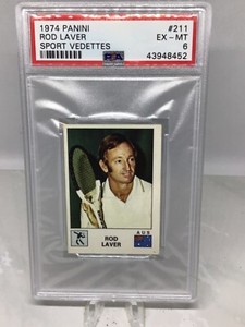 1974 Panini Sport Vedettes #211 Rod Laver PSA 6 (Total pop all grades 9)