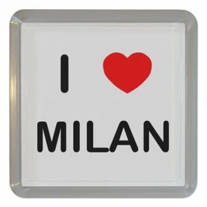 Posavasos de té de plástico Milan I Love alfombrilla de cerveza de plástico (95 mm x 95 mm) - Imagen 1 de 2