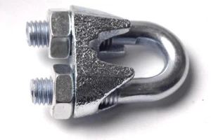 Empuñaduras de cuerda de alambre abrazaderas pernos en U montaje cable correa acero metal resistente - Imagen 1 de 8