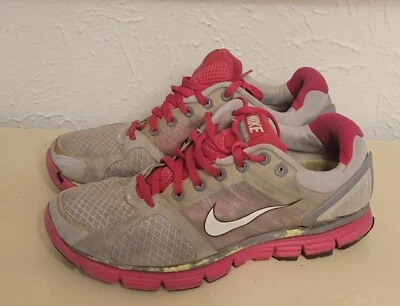 Nike Lunarglide 2 Women's Sneakers/Running Shoes Size 8.5 Gray/White/Pink - Image 1 of 4