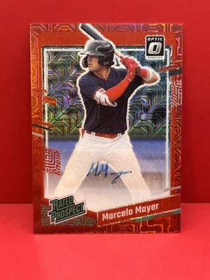 2023 Donruss Optic Marcelo Mayer Rated Prospect Mojo Auto /49 - Image 1 of 2