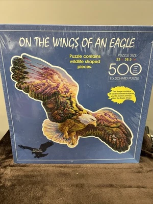 ¡NUEVO ROMPECABEZAS FX Schmid On The Wings Of An Eagle 500 piezas de 3 pies de largo! 🦅 Foto 1 de 4
