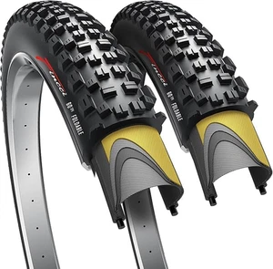 Bici Copertoni MTB 27.5 X 2.25 - Coppia Pieghevole Gomme Nero 57-584 Con Antifor - Foto 1 di 12