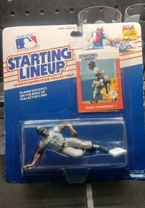 Rickey Henderson 1988 Startaufstellung Kenner Yankees MLB Figur mit Karte - Bild 1 von 3