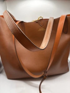 Bolso de Mano RALPH LAUREN Imitación Cuero Reversible Grande Pruse Lauren Tostado/Naranja Dorado - Imagen 1 de 8